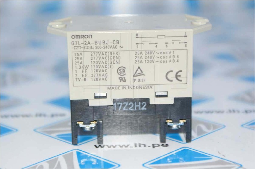 G7L-2A-BUBJ-CB-AC200/240         Relay DPST-NO, 200/240VAC, 25A, 250VAC