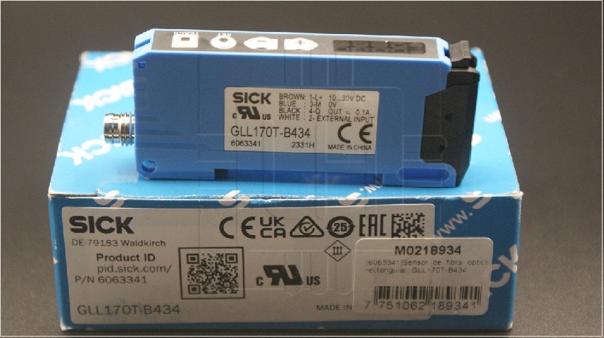 GLL170T-B434                  Sensor amplificador de fibra óptica, 10-30VDC, NPN/PNP, SICK