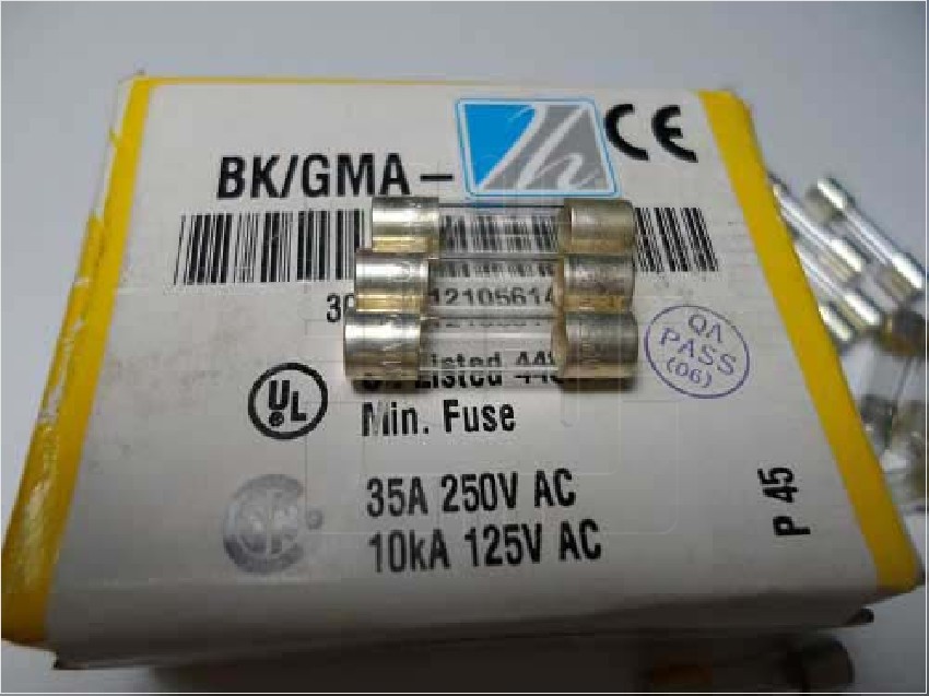 BK/GMA-1.6-R                 Fusible de vidrio, acción rápida, 1.6A, 250VAC, 5x20mm