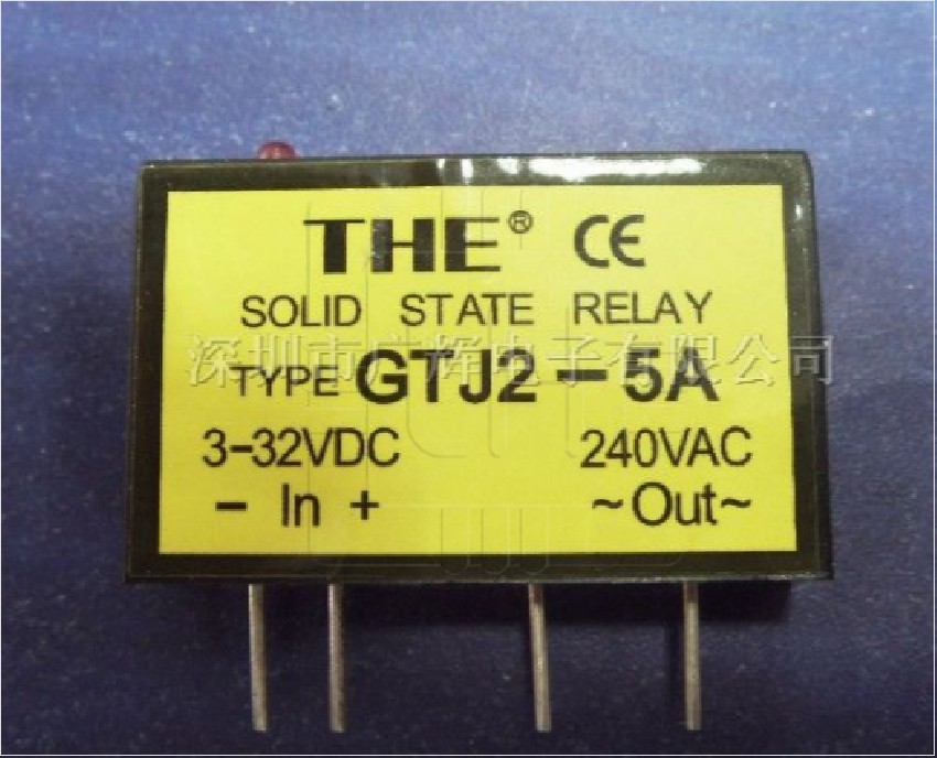 GTJ2-5A      Relay Stado Solido GTJ2-5A THE, 3.32V, 240VAC, (Wuxi Tian hao THE)