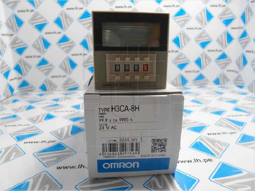 H3CA-8H 24VAC  Timer 8 Pines, 48x48mm 0.1sg. 9990H, con Display - Digital  LCD, 24VAC, Omron