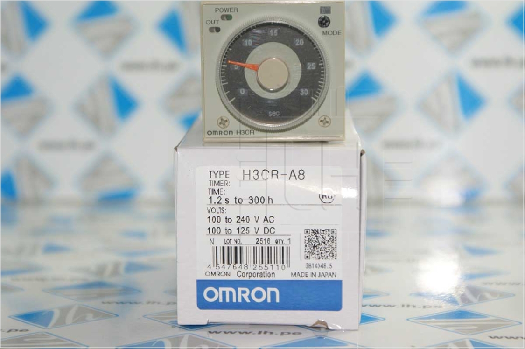 H3CR-A8-AC100-240/DC100-125       Temporizador analógico, Multifunción, On-Delay, 0.05 s, 300 h