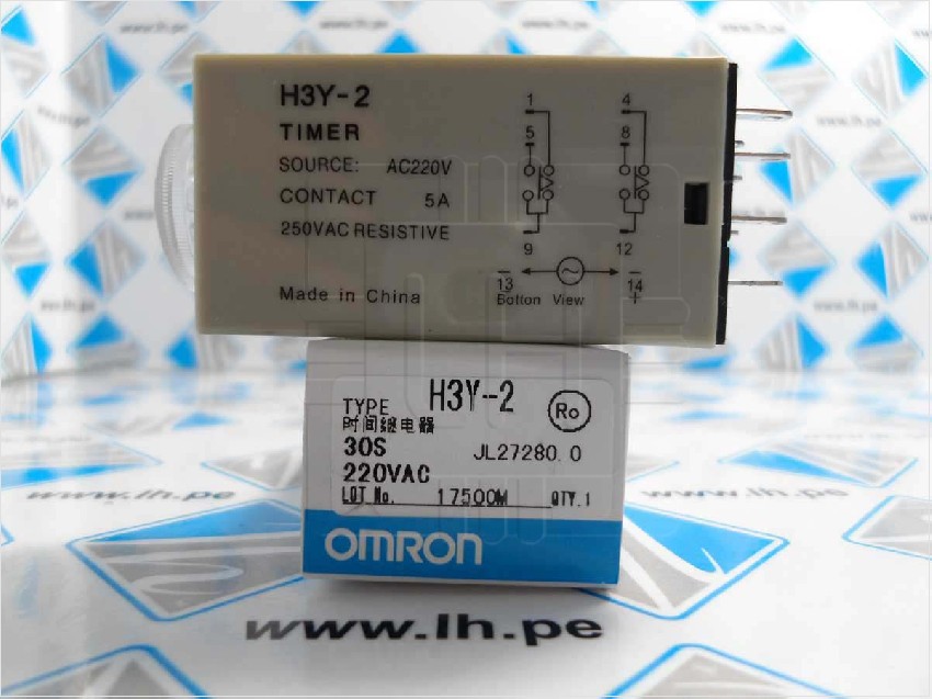 H3Y-2 30S 220VAC      Temporizador tiempo relé 220vac 30sec 0-30 segundo DPDT 8 Pasadores con pyf08a socket Bases