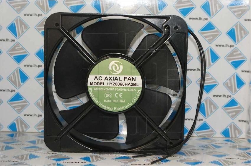 HY20060HA2BL          Ventilador AC axial 220/240VAC, 0.38A, 200x200x60mm