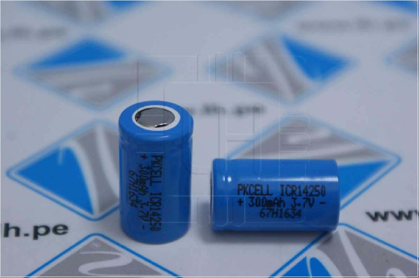 CR14250                Batería recargable, Li-Ion, 1/2AA, 3.7V, 300mAh