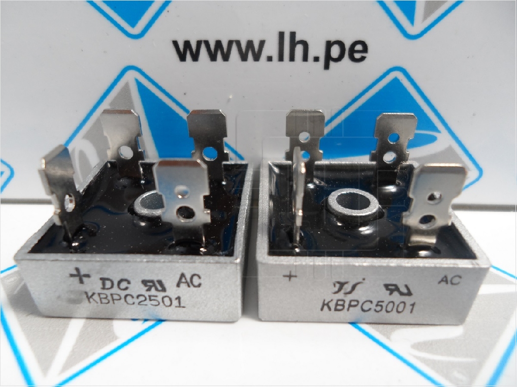 KBPC5001         Puente rectificador unifase, 100V, 50A