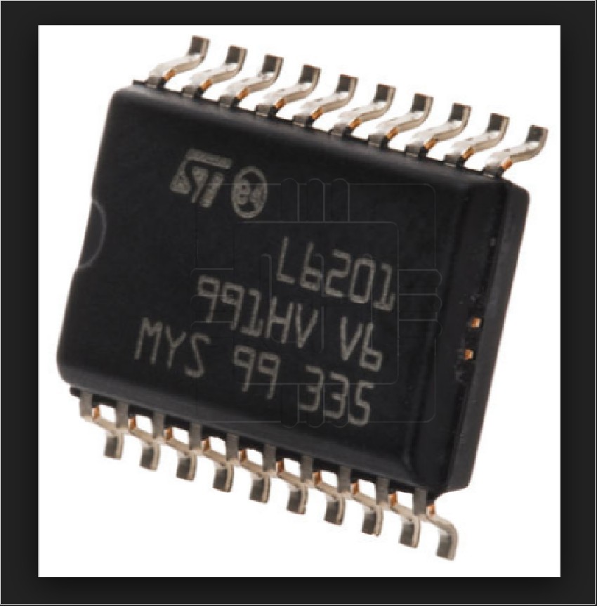 L6201     Driver; Controlador PWM; 5A; 60V; Canales:2; SO20