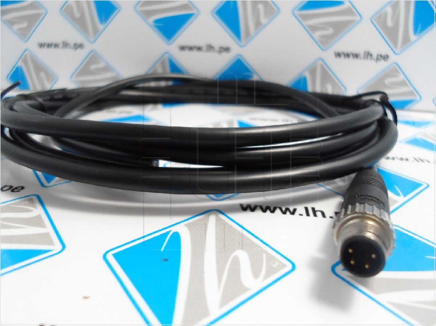 LTW8-04AMMM-SL7A02       Conector M8, macho, 4 pines, recto, con cable de 2 metros