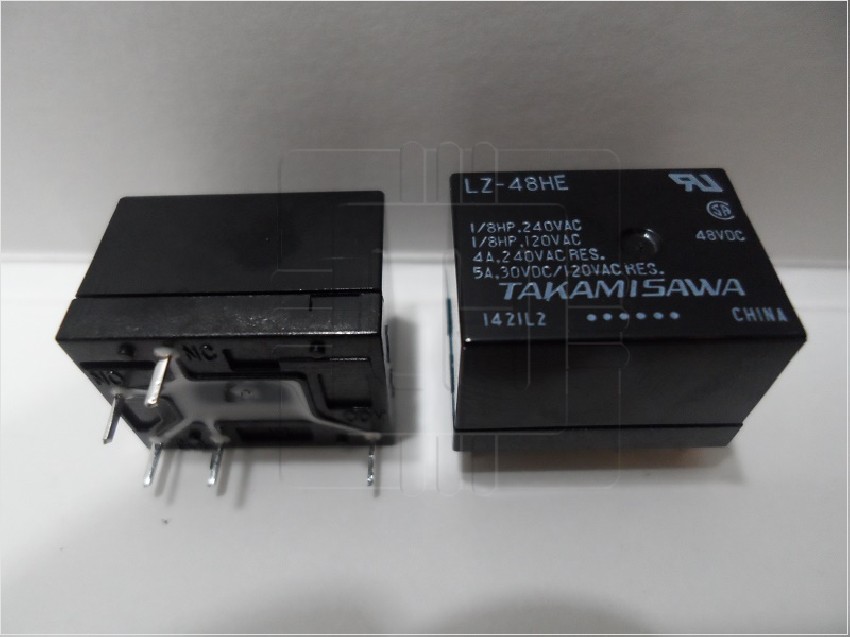 LZ-48HE                     Relay Fujitsu 48VDC, 5 Pines POWER, Marca Takamisawa