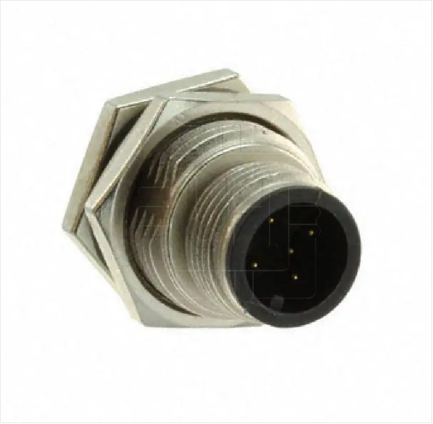 M12A-05PMMS-SF8001             Conector para chasis M12, 5 pines, macho, código A-DeviceNet/CANopen