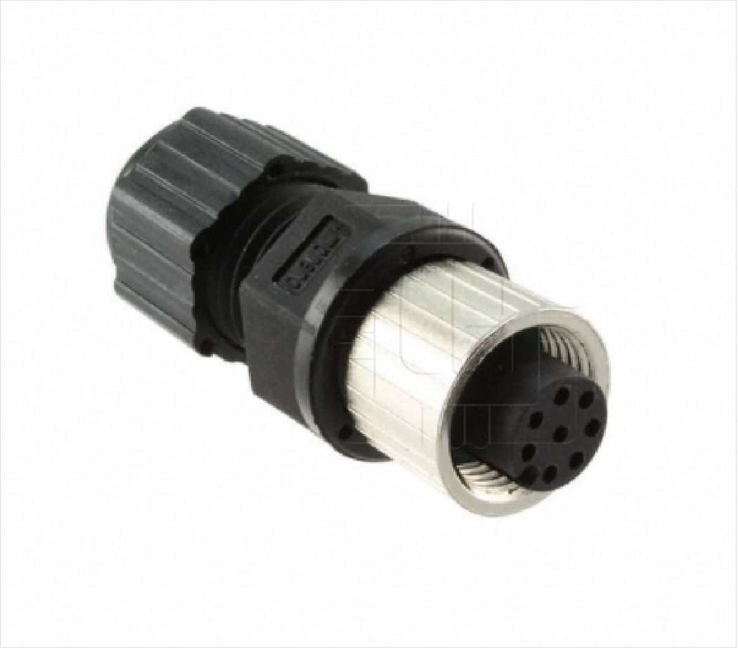 M12A-08BFFA-SL8001            Conector Hembra M12, 8 pines, código A-DeviceNet / CANopen, Marca Amphenol