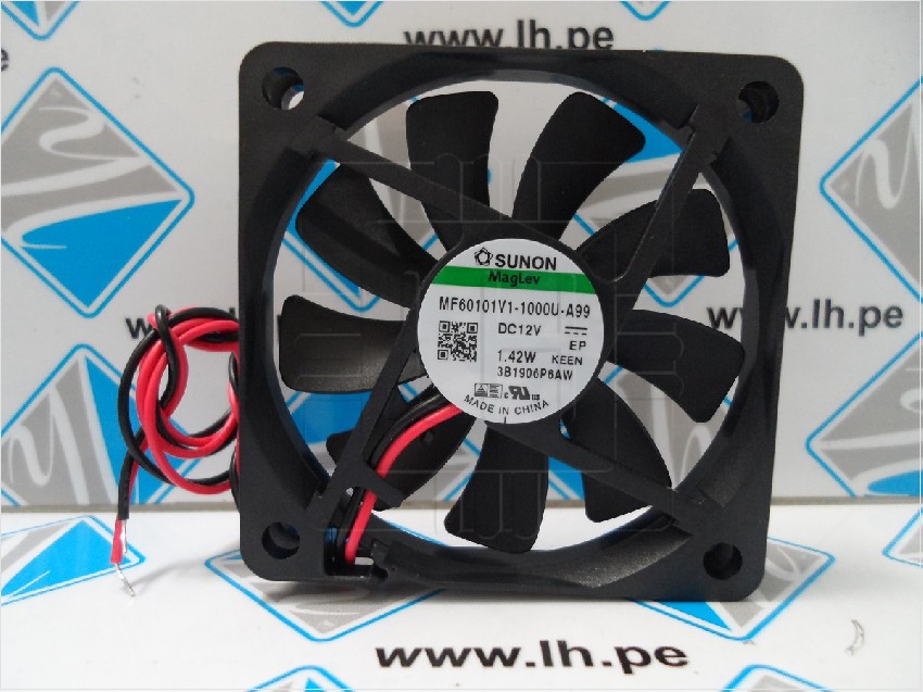 MF60101V1-1000U-A99         Ventilador CC, axial, 12VDC, 60x60x10mm, 27.55m3/h