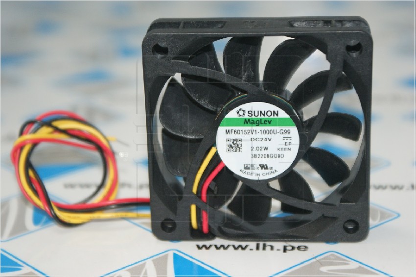 MF60152V1-1000U-G99                Ventilador DC, axial, 24VDC, 60x60x15mm, 44.85m3/h