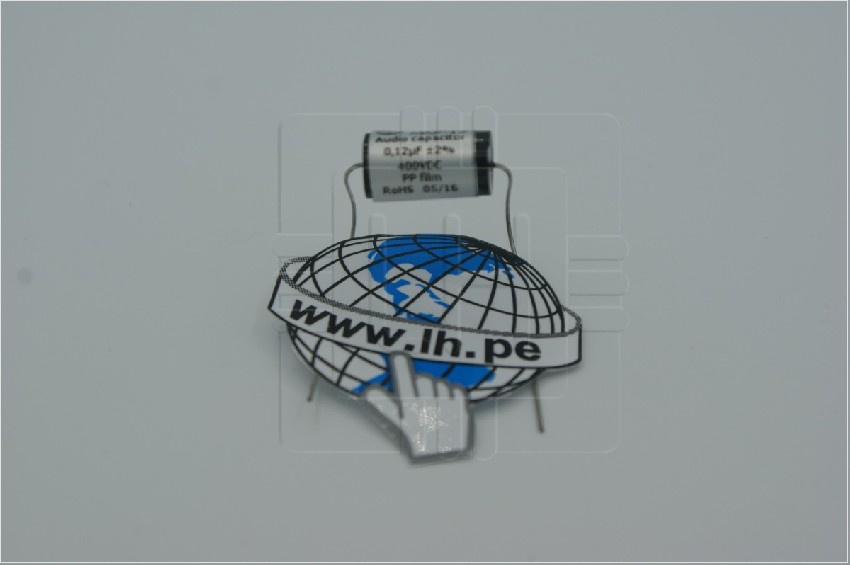 MKP13G412G-B           Capacitor polipropileno 0.12uF, 400VDC, medidas 8.6x18mm