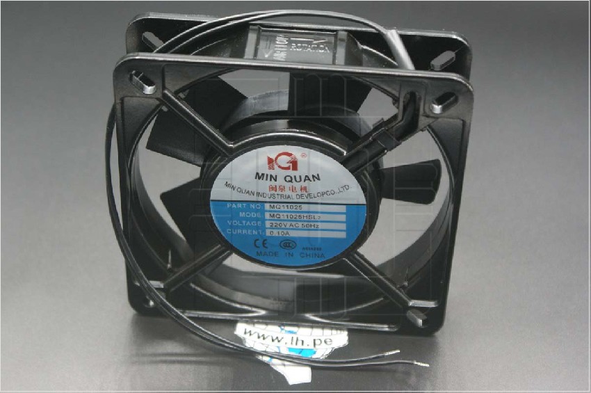 MQ11025 MQ11025HSL2                   Ventilador axial 220VAC, 0.10A ,110x110x25mm, 2 cables