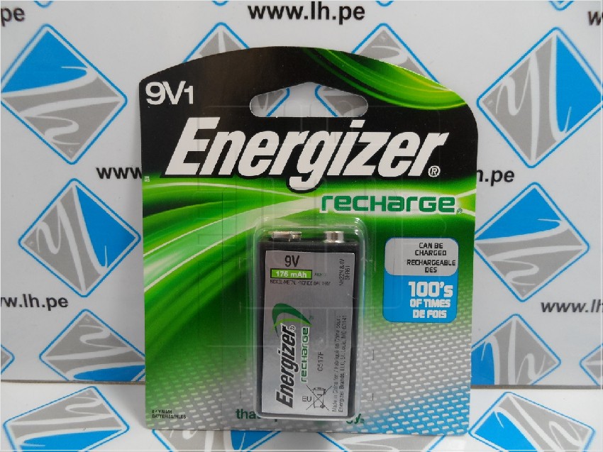 NH22NBP-19V           Energizer 175 mAh 9V NiMH Rechargeable Battery