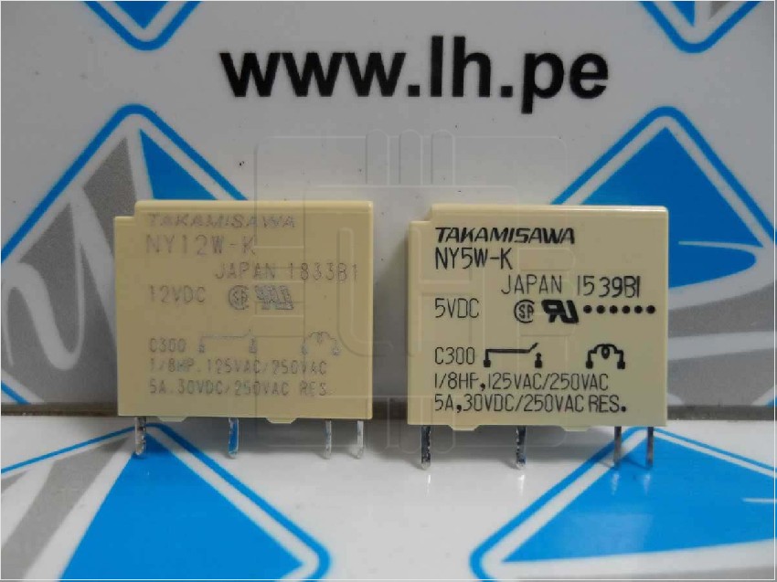 NY-5W-K 5VDC       Relay Miniatura SPST, 5VDC, 4 pines, 3A