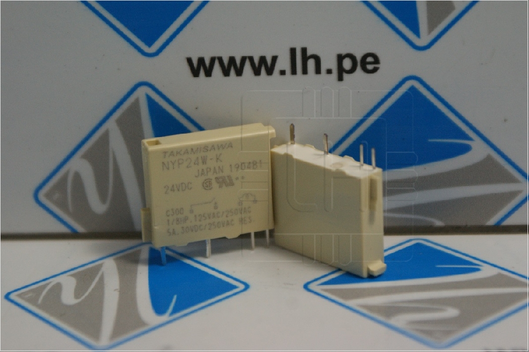 NYP-24W-K-IE          Relé Miniatura SPST-NO; Bobina 24VDC; 5A/250VCA; 5A