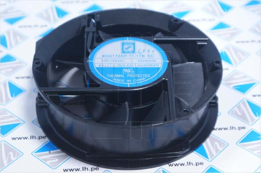 OA172AP-11-1TB XC                Ventiladores Axial 172x172x51mm, 115VAC, 300CFM, 52W, 61dBA, 3300RPM, Ball, Terminals