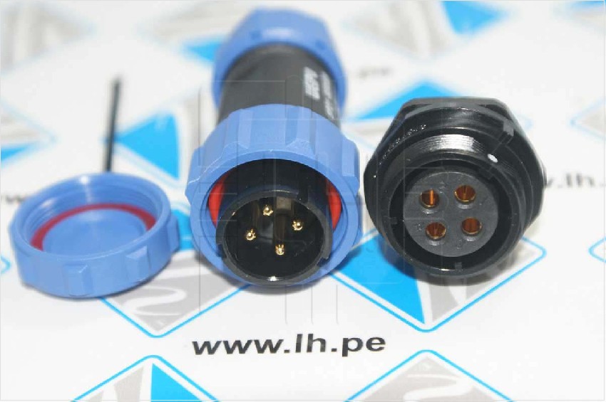 SP2110/P4 II 1N SP2112/S4           Conector macho y hembra de 4 pines, enchufe, para soldar, 7-12mm