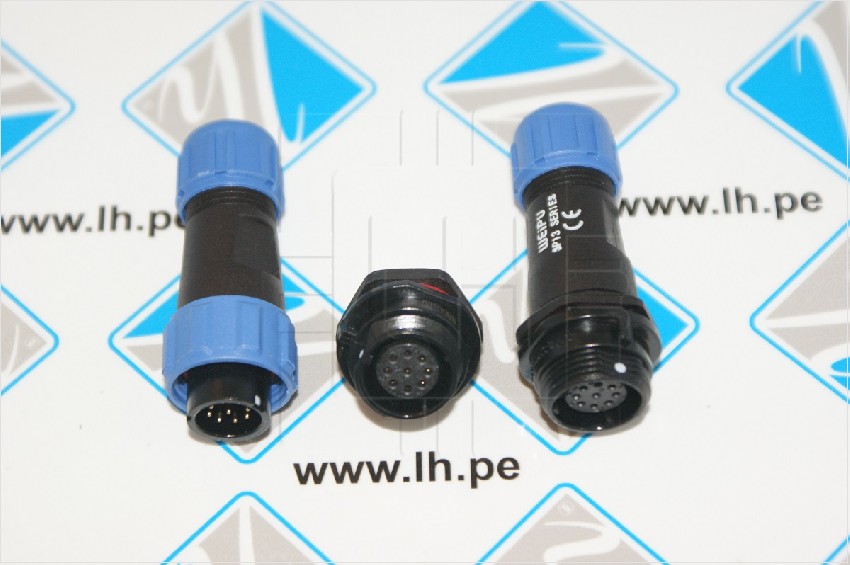 SP1310/P9IN           Conector Macho SP13, 9 Pines, 3A, para soldar