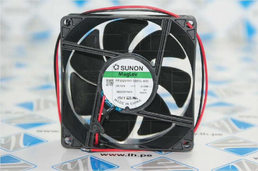 PF80251V1-1000U-A99              Ventilador axial 12VDC, 80x80x25mm, 101.4m3/h