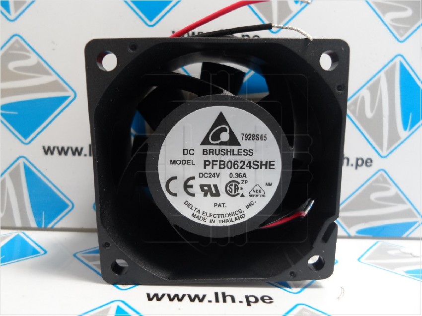 PFB0624SHE            VENTILADOR DC Axial 60x60x38mm, 24VDC