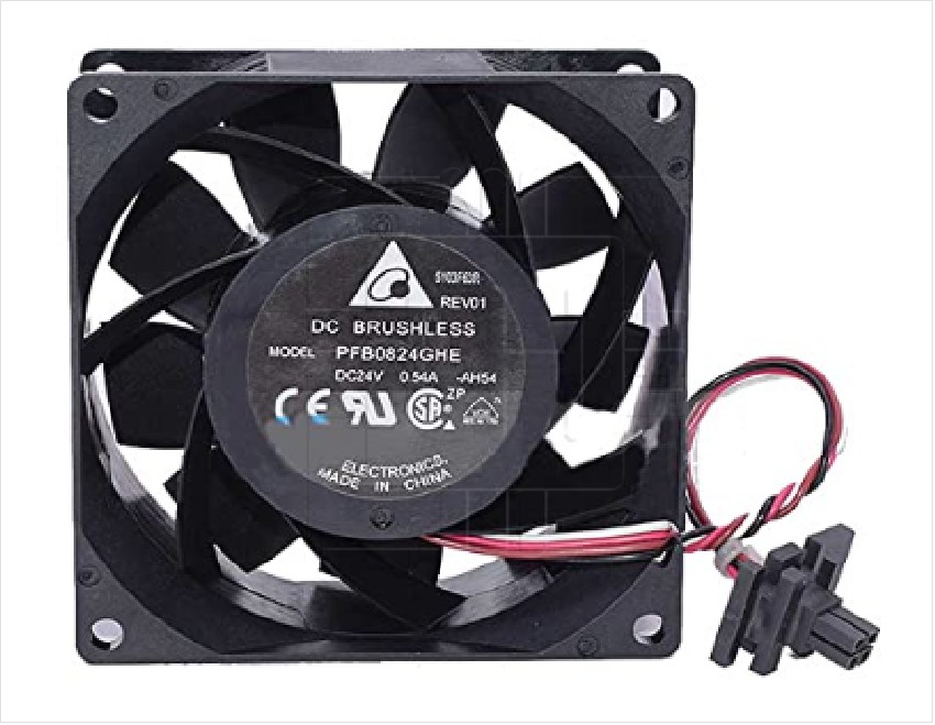 PFB0824GHE-AH54             Ventilador Axial  24VDC, 0.54A, 80x80x38mm, con 4 cables mas conector Delta