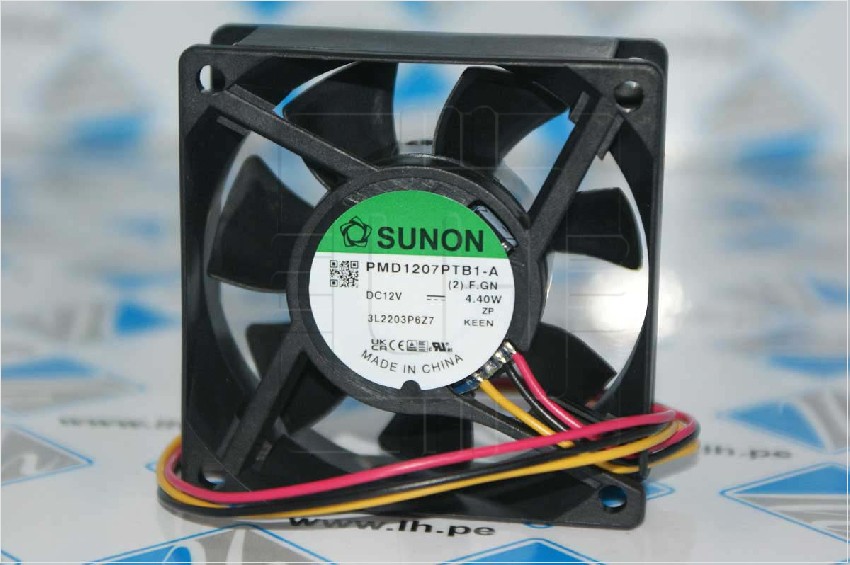 PMD1207PTB1-A.(2).F.GN          Ventilador Axial DC, 12VDC, 70x70x25mm, 0.37A