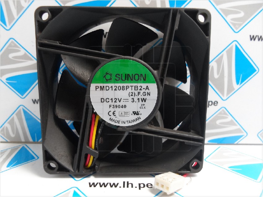 PMD1208PTB2-A.(2).GN           DC Fan, 12V, 80x80x25mm, 55CFM