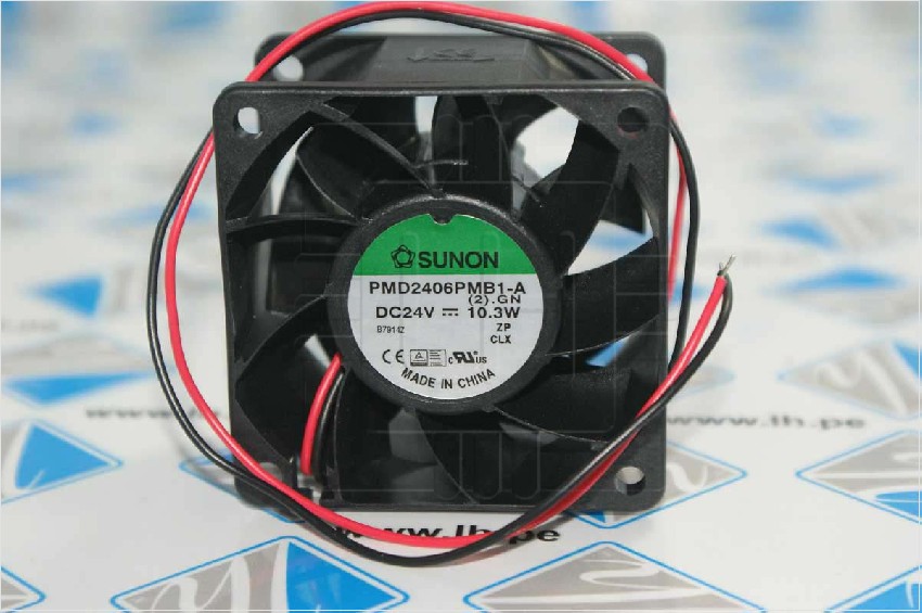 PMD2406PMB1-A(2).GN      Ventilador DC Axial 24VDC, 60x60x38mm, con cables