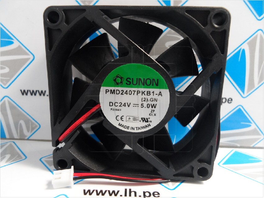 PMD2407PKB1-A.(2).GN       Ventilador Tubo axial 24VDC Cuadrado, 70x70mm, marca Sunon