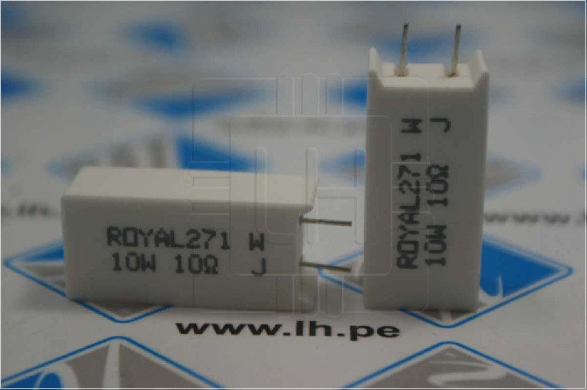 PRMAAWJW100B00              Resistor, resistencia vertical, THT, 10Ω, 10W, ±5%