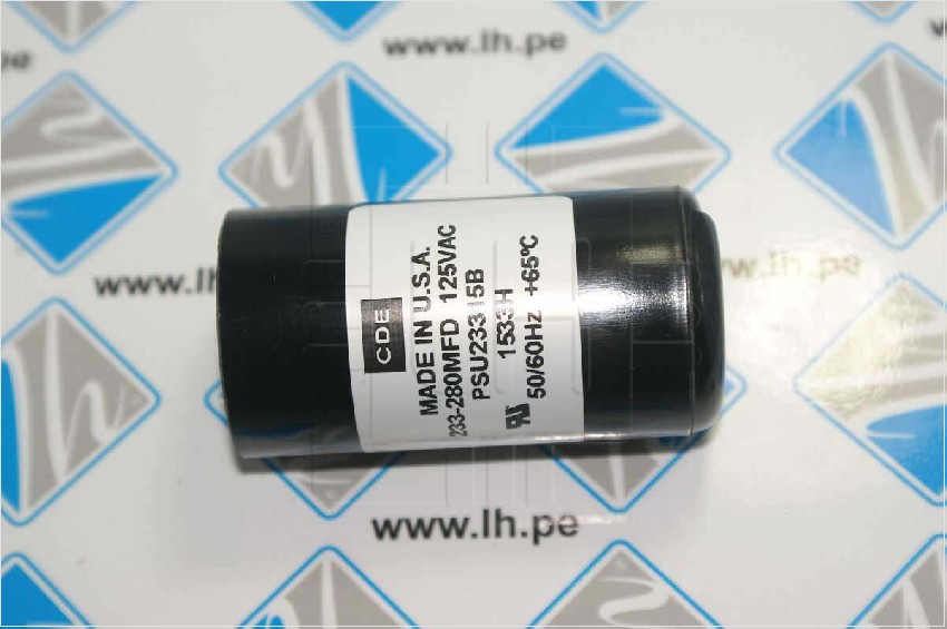 PSU23315B              Capacitor de arranque para motor 233-280uF 110/125V CDE