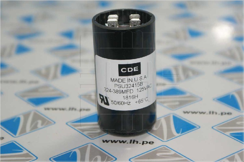 PSU32415B             Capacitor de arranque del motor 324-389uF, 110/125V