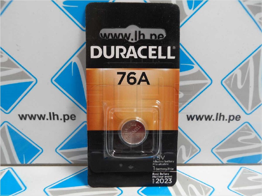 LR44 PX76A 675AB          Duracell PX76A Alkaline Button Cell,