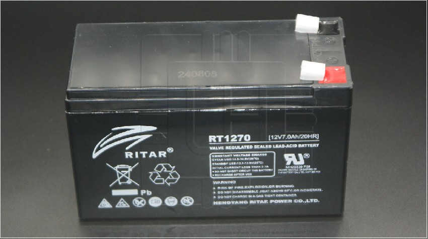 RT1270                   Batería recargable AGM; VRLA 12V; 7.0Ah/20Hs; Marca: Ritar