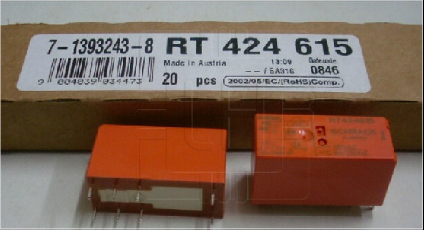 RT424615 7-1393243-8       Relé Miniatura DPDT, Bobina 115VAC, 8A/250V, marca TE Connectivity