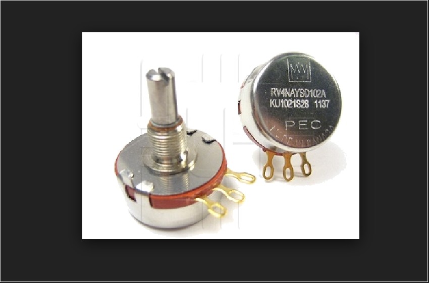 RV4NAYSD102A KU1021S28   Potentiometers 1K Ohms 2W 0.25in