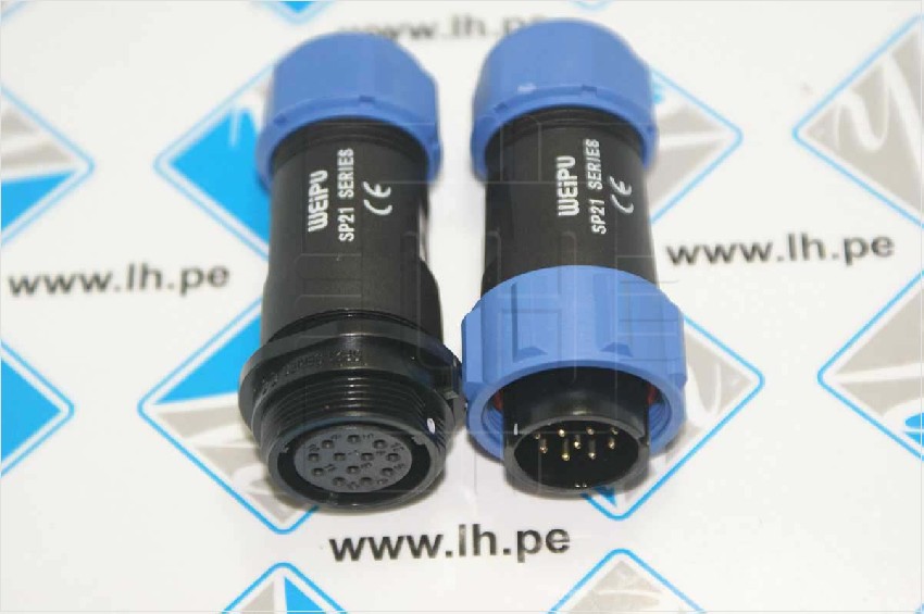 SP2111/S12 II 1N SP2110/P12 II 1N             Conector macho y hembra, aéreo, 12 Pines, 7-12mm, WEIPU