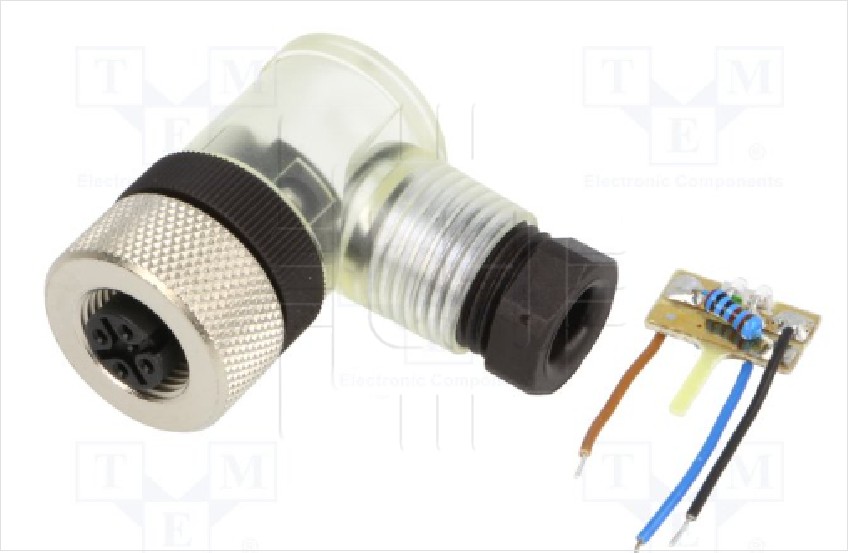 SDOAH042MSSFKPG              Conector Hembra M12, 4 Pines, 90°C, código A-DeviceNet / CANopen