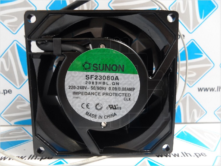 SF23080A2083HBL.GN           Ventilador CA, axial, 230VCA, 80x80x38mm, 40.7(±7%)m3/h