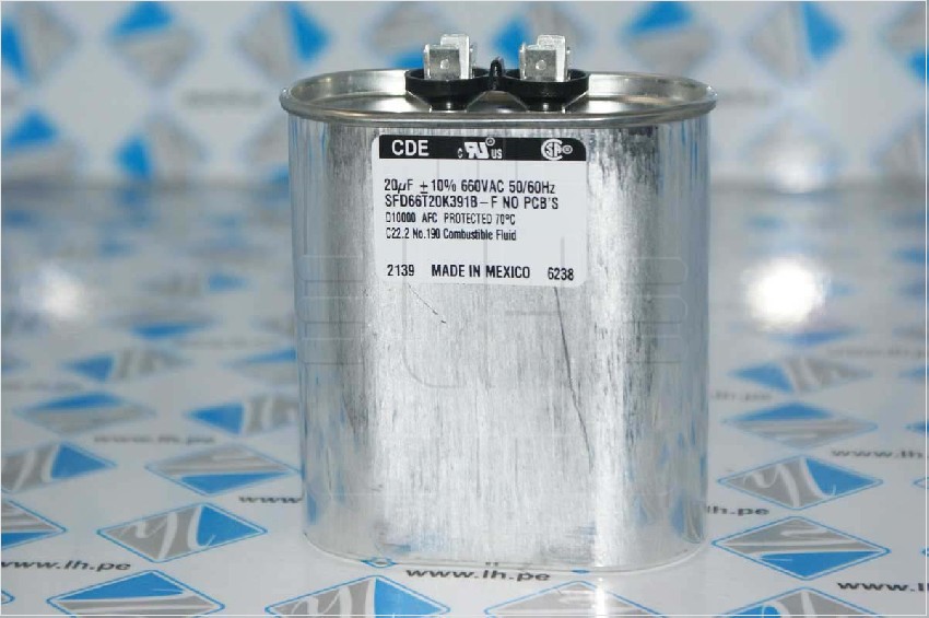 SFD66T20K391B-F           CAPACITOR METALIZADO FILM 20UF 660VAC