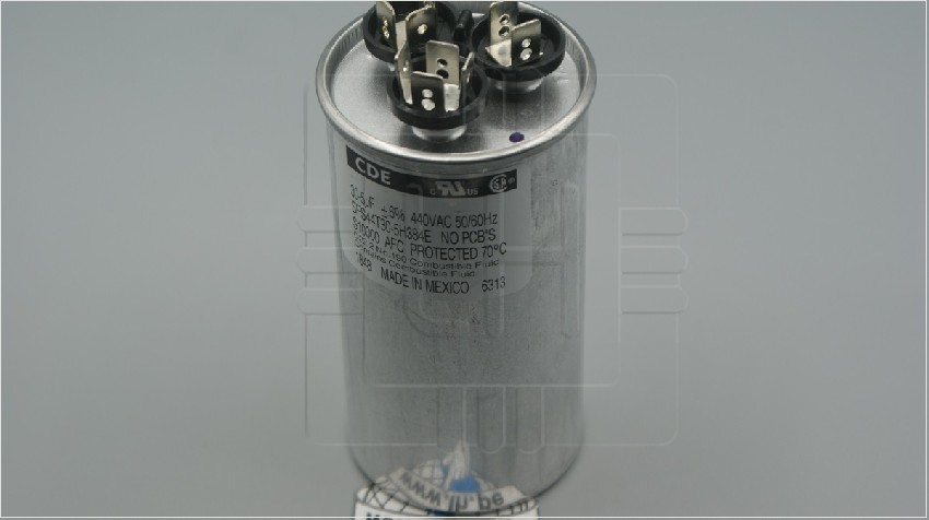 SFS44T30-5H384E-F                      Capacitor Metalizado 30+5uF 440VAC; 6% Tol. 50/60Hz. CDE