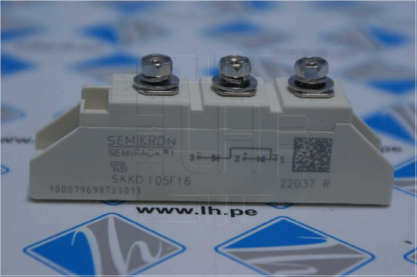 SKKD105F16              MODULO RECTIFIER 105A/1200V/2U SEMIKRON