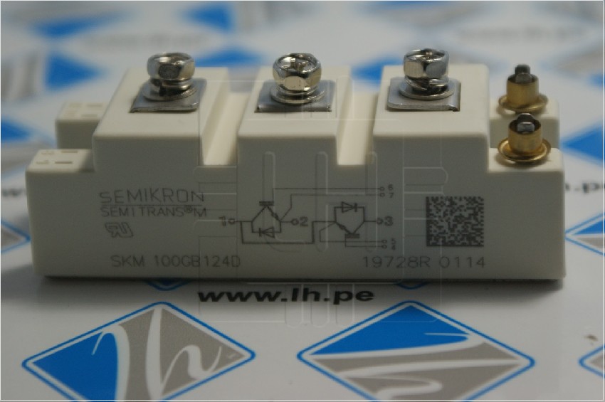 SKM100GB124D      Semikron. IGBT MODULE, HALF BRIDGE; Transistor Type:IGBT; Transistor