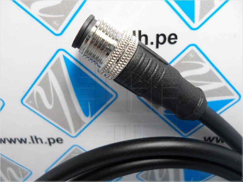 SM12-CVT-A8M-2A010U        Conector M12, 8 Pines, macho, con cable de 1 metro, recto