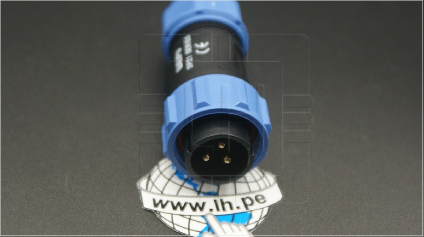 SP2110/P3II-1N                    Conector Macho aéreo Enchufe, SP21, 3 pines, 7-12mm, 30A