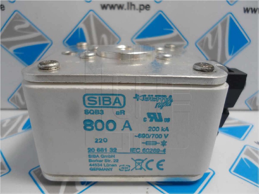 SQB3 20 681 32.800       Fusible Ultra Rápido SQB3 2068132.800, 800A, 690/700V