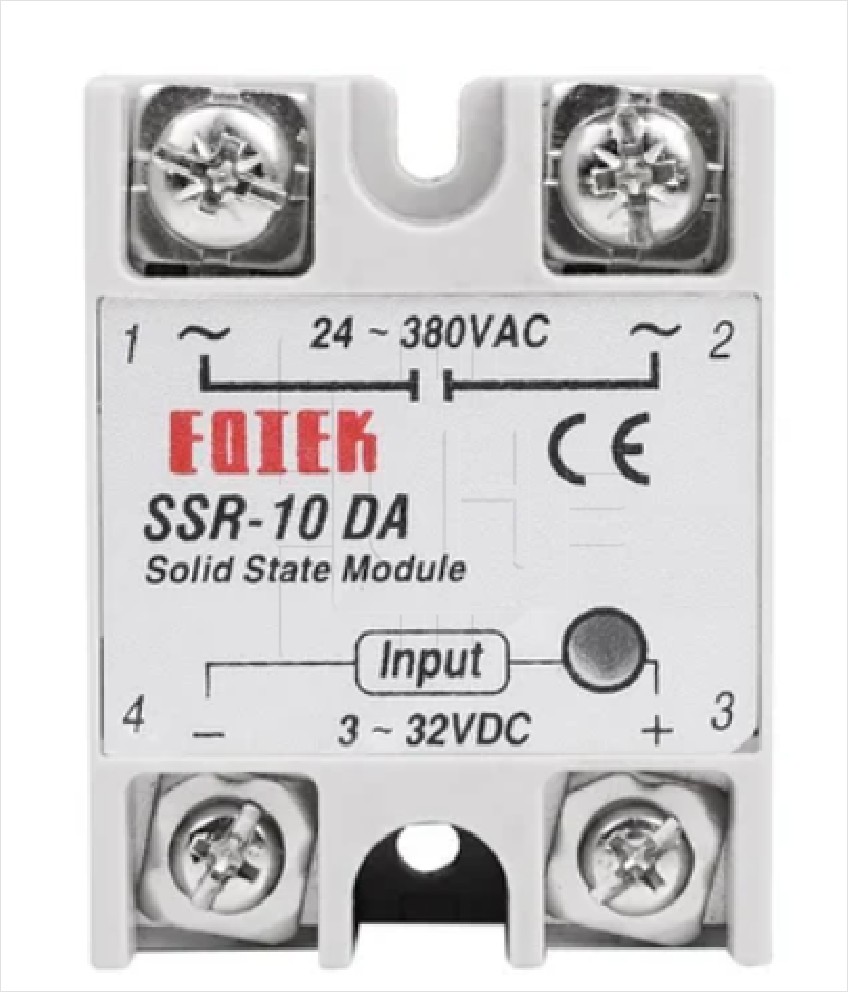 SSR-10DA              Relé de estado sólido  SSR-10DA, 10A, 3-32V, entrada de CC, 24-380VAC